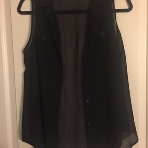 F21 Black Sheer Sleeveless (SMALL)